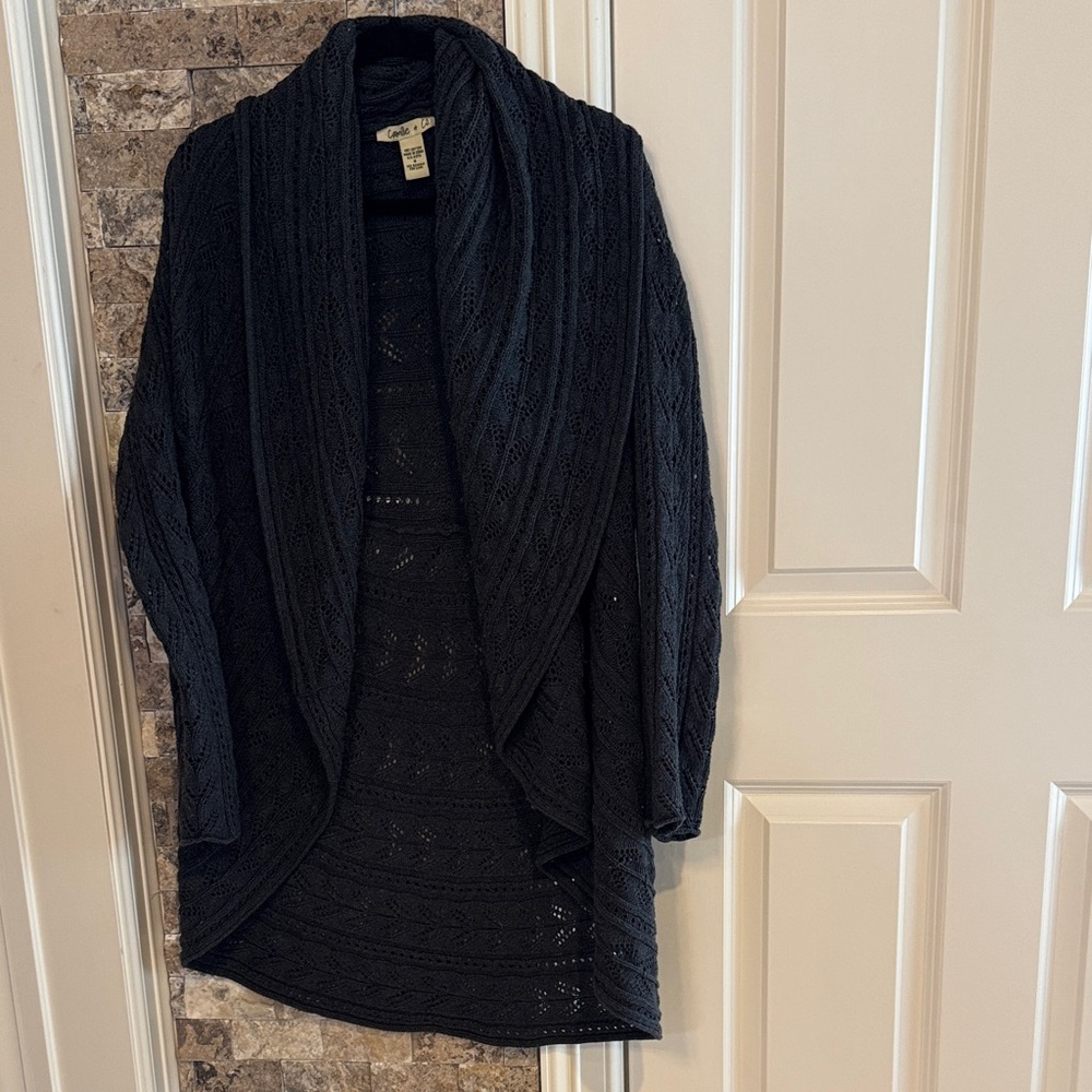 Women's Black Cable Knit Sweater
